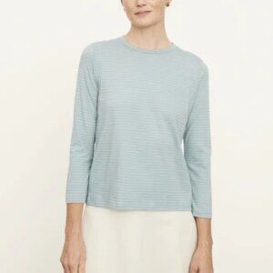 Vince Light Blue Striped Blouse